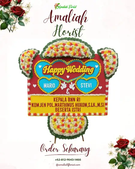 Papan Bunga Pernikahan Sumber Tengah